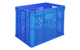 HP-4502 delikli plastik kasa  400 x 600 x 450 mm Altı kapalı kasa