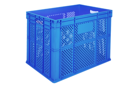 HP-4502 delikli plastik kasa  400 x 600 x 450 mm Altı kapalı kasa