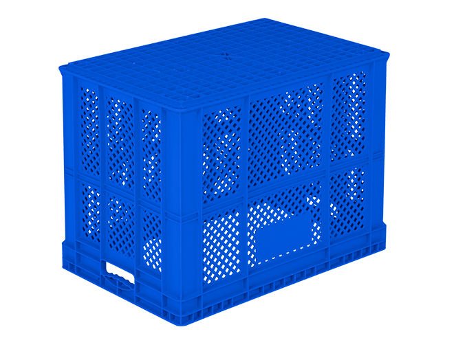 HP-4502 delikli plastik kasa  400 x 600 x 450 mm Altı kapalı kasa