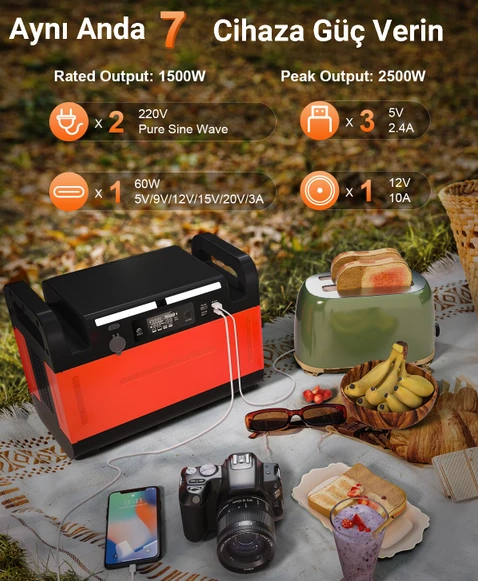 Cepini GT1200 1200w 1008Wh 315000mAh Power Suppley Güç Kaynağı