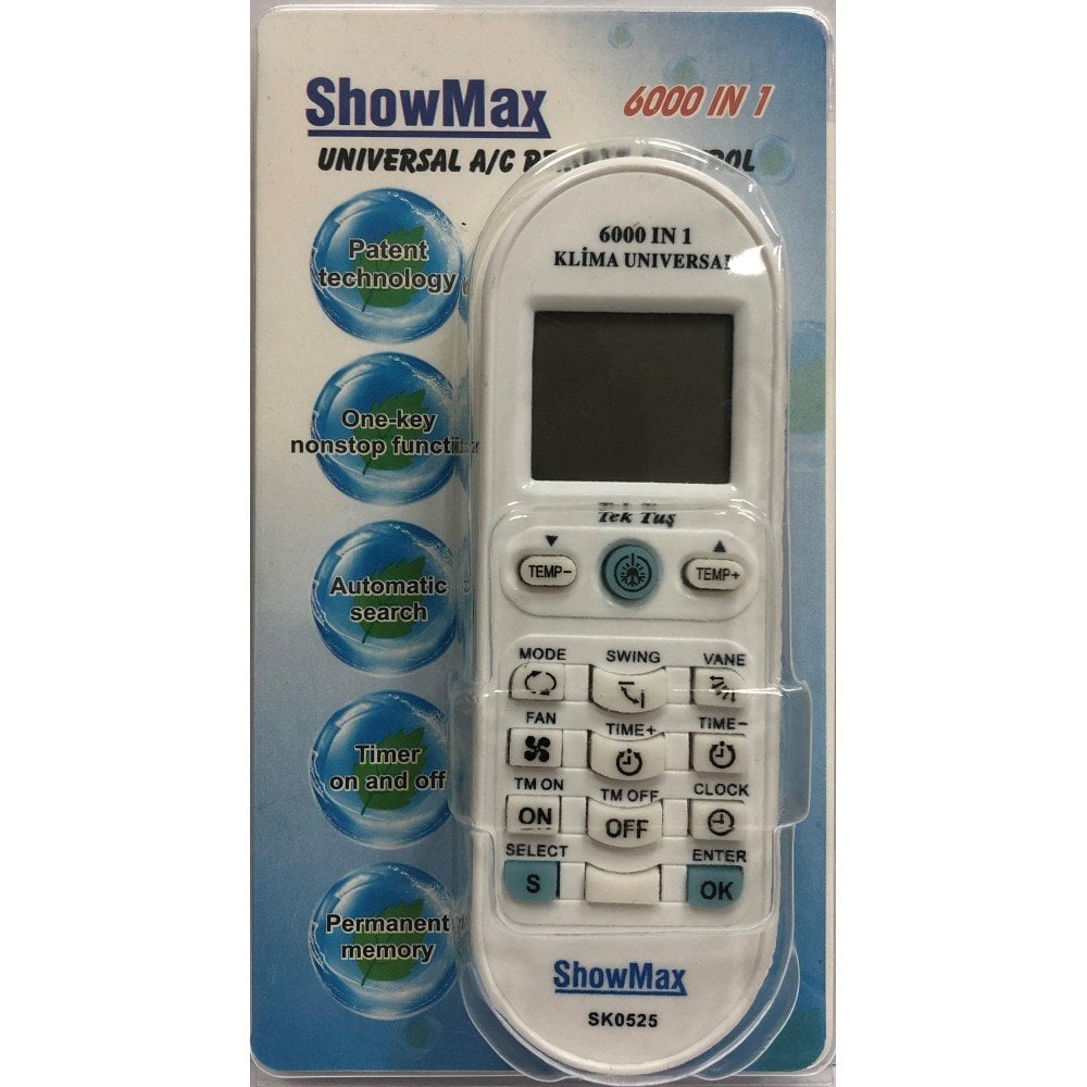 Showmax 6000 Hafızalı Akıllı Klima Kumandası