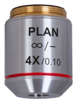 Levenhuk MED 4x Sonsuzluk Düzeltimli Plan Akromatik Objektif