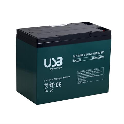 USB EV Serisi 12V 50 Ah Bakımsız Jel Akü