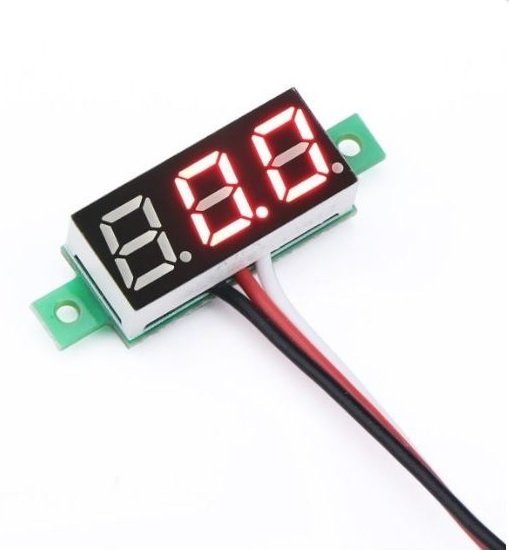VOLTMETRE DİGİTAL ( 2~ 30V DC ) 30*12*9 G.Y.