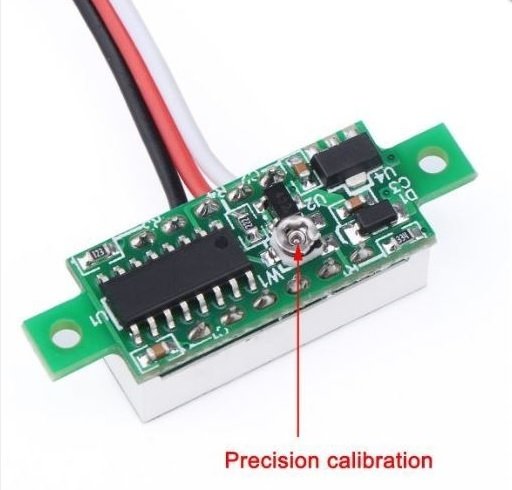 VOLTMETRE DİGİTAL ( 2~ 30V DC ) 30*12*9 G.Y.