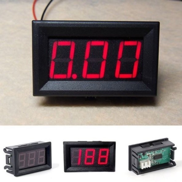 VOLTMETRE DİGİTAL ( 0 ~ 100V DC ) 48x29x22 G.Y.