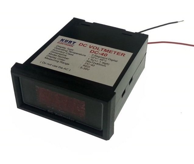 VOLTMETRE DİJ. 36x72 B:0-40V-dc G:0-40V-DC KURT
