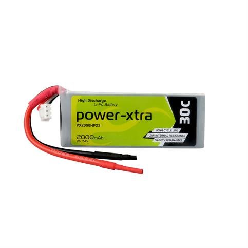 Power-Xtra PX2000HP2S - 2S1P - 7.4V 2000 Mah Li-Polymer Pil -30C