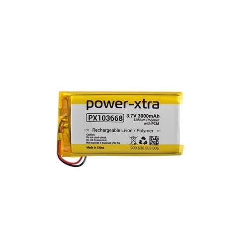 Power-Xtra PX103668 - 3.7V 3000 Mah Li-Polymer Pil - Devreli - 3.0A