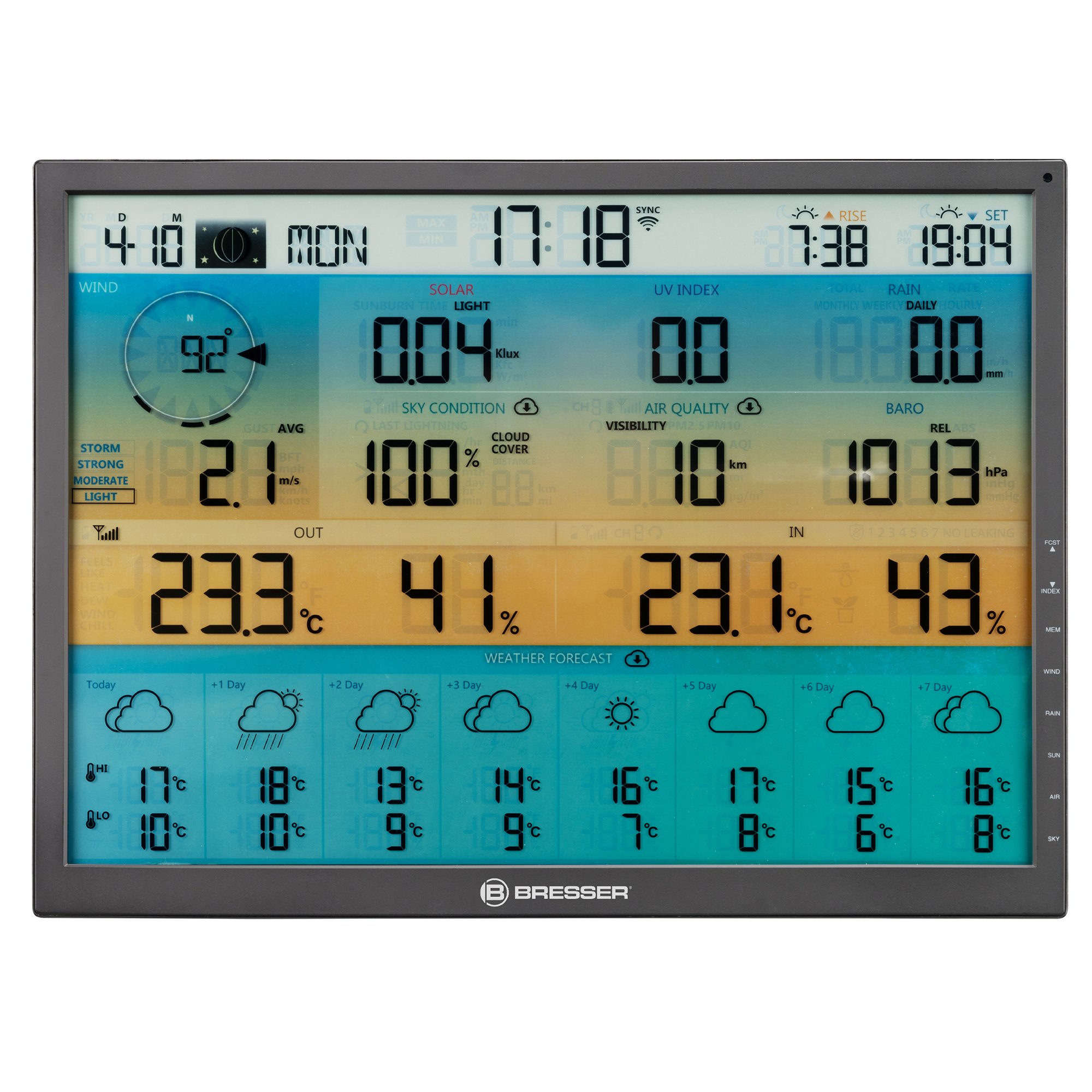 Bresser 7-in-1 8-Day 4CAST Wi-Fi Weather Center