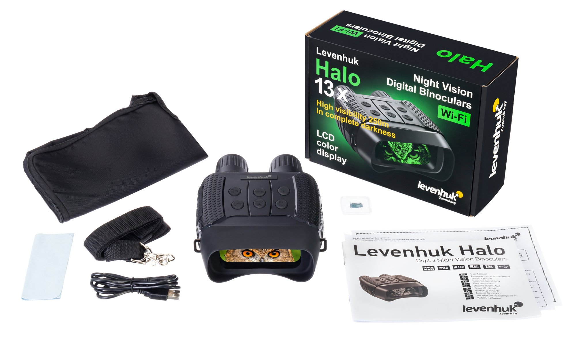 Levenhuk Halo 13X Wi-Fi Dijital Gece Görüşlü Binoküler Dürbün