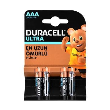 Duracell Ultra Power Powercheck AAA İnce Kalem Pil 4Lü (İ)