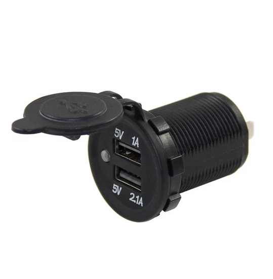 Pano Tipi USB 8-32V Giriş 5V 1A ve 5V 2,1A Çıkış Kulaksız Ø30mm  IC-266C