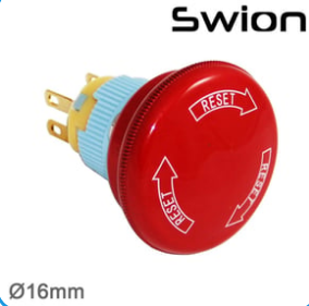 16mm Acil-Stop Bas-Çevir 2NC Kafa:33mm  IC180D-33