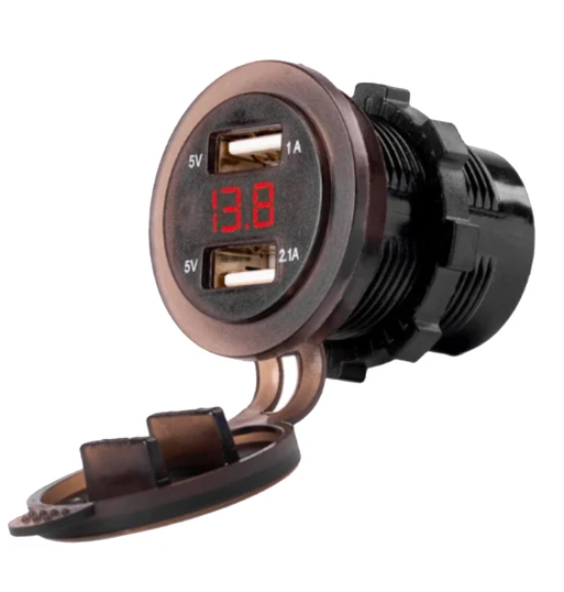 Pano Tipi Voltmetreli 2'li USB  IC-266D