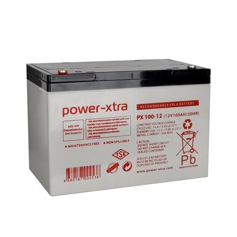 Power-Xtra 12V 100 Ah Bakımsız Kuru Akü