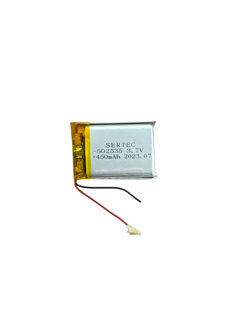 Sertec 502535 3.7V 450 MAh Li-Polymer Pil (Devreli/1.5A)
