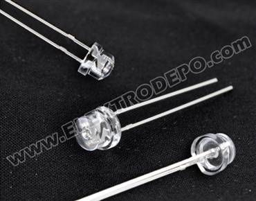 Beyaz 4.8mm Strawhat 3.0-3.4 Volt 120 Derece 1500-2000 MCD 20mA