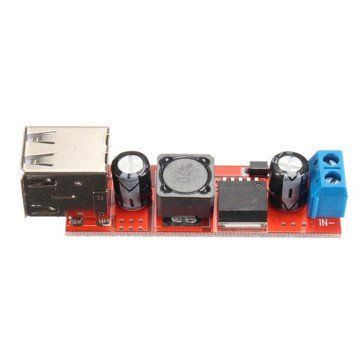 Arduino Çift USB Çıkışlı 9V/12V/'24V/36V-5V  3A  Gerilim  Azaltıcı Modül