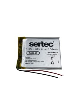 Sertec 304053 3.7V 600 MAh Li-Polymer Pil (Devreli/1.5A)