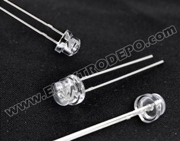 Kırmızı 4.8mm Strawhat 1.9-2.4 Volt 90 Derece 800-1000 MCD 20mA