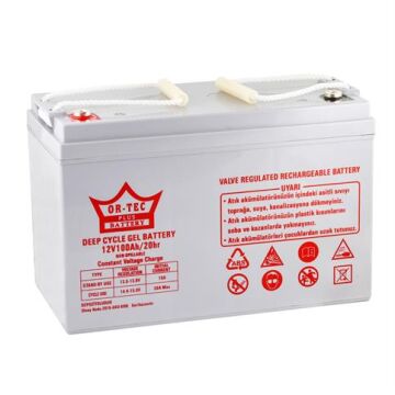 Or-Tec Plus 12V 100 Ah Bakımsız Jel Akü