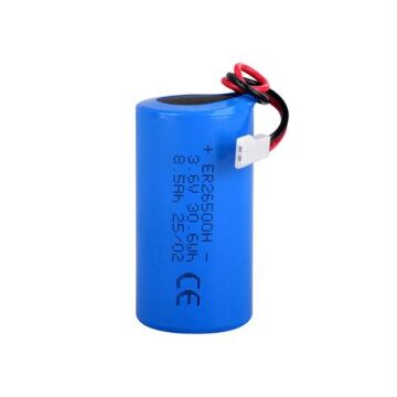 Fanso ER26500H  - 1S1P - C Size - 3.6V 8500 Mah Şarjsız Li-SOCI2 Lithium Pil - Soketli - 51005-2P - Ters