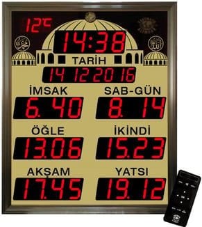 Vakitmatik Namaz Vakitleri Orta Boy İmsakiye Orta Boy Cami Tipi 40x50cm