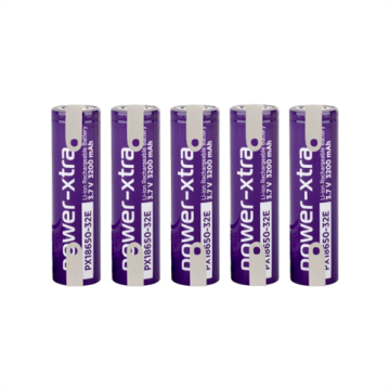 Power-Xtra PX18650-32E - 3.7V 3200 Mah Li-İon Pil - 3C 5 Li (+ - Pinli)