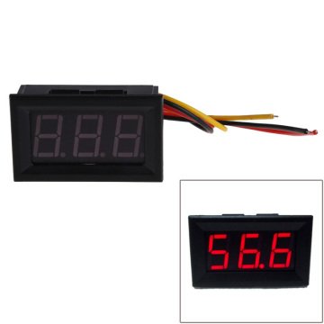 Arduino 0.56'' 0-100v 3 Kablolu DC kırmızı Voltmetre