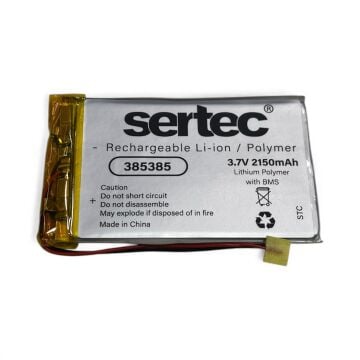 Sertec 385385 3.7V 2150 MAh Li-Polymer Pil (Devreli/1.5A)