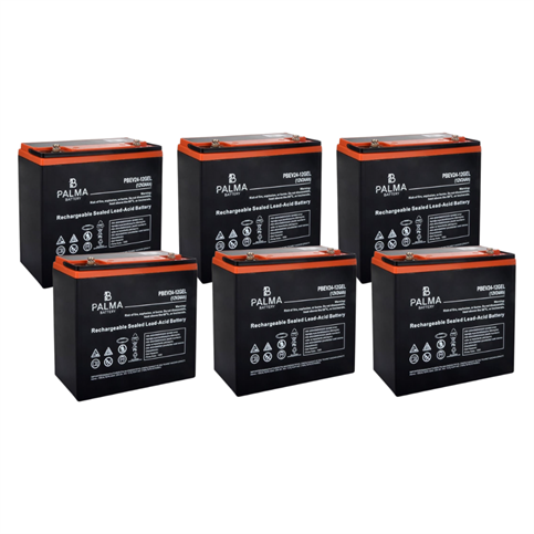 Outdo 6-DZF-24 12V 24 Ah Jel Elektrikli Bisiklet Aküsü F6 - (M6 Bolts) 6 Lı Paket