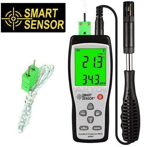 Smart Sensor AS 847 Problu Sıcaklık ve Nem Ölçer