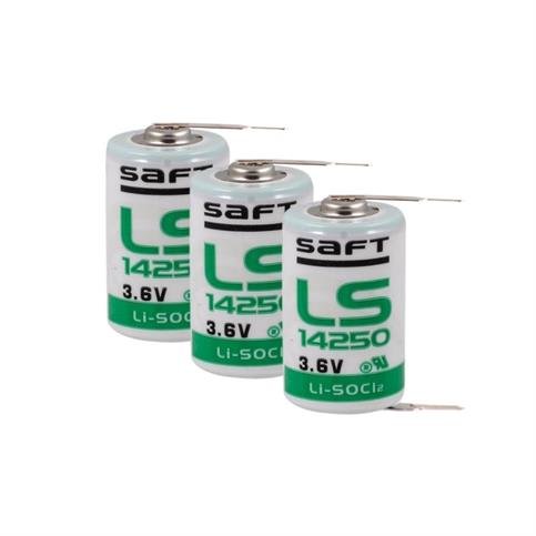 Saft LS14250 - 1/2 AA 3.6V Li-SOCI2 2PT Lithium Pil - 2 Pinli (3 Lü Paket)