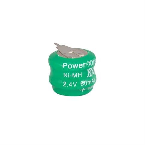 Power-Xtra 2.4V Ni-Cd 60 Mah  2 Pin Buton Pil