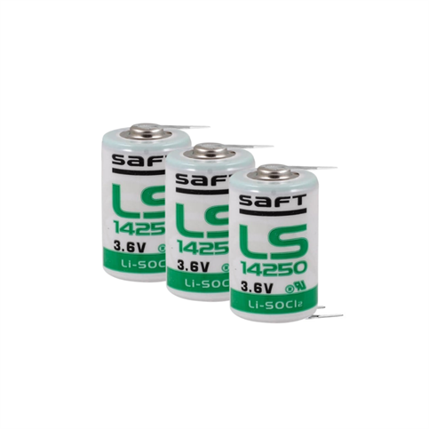 Saft LS14250 - 1/2 AA 3.6V Li-SOCI2 3PT Lithium Pil - 3 Pinli (3 Lü Paket)