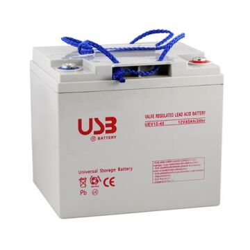 USB UEV Serisi 12V 45 Ah Bakımsız Jel Akü (İ)