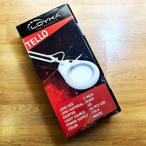 Loyka Tello Led Işıklı Masa Bağlantılı Büyüteç 5X