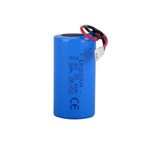 Fanso ER26500H  - 1S1P - C Size - 3.6V 8500 Mah Şarjsız Li-SOCI2 Lithium Pil - Soketli -  51005-2P