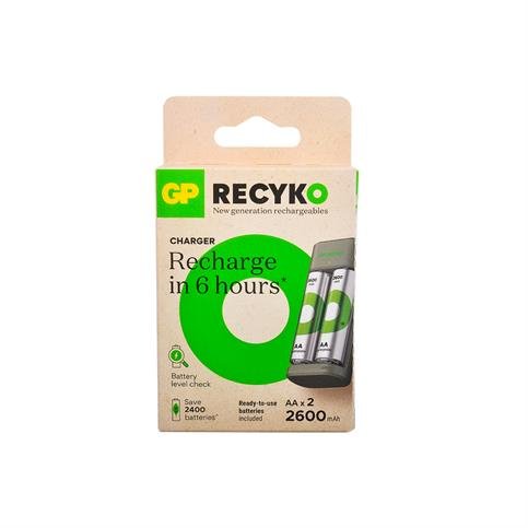 GP E221 2X2600 Mah AA Pil + USB Şarj Cihazı 2Li Slot