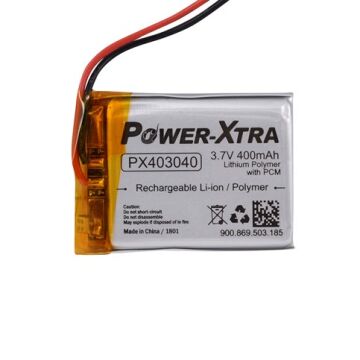 Power-Xtra PX403040  - 3.7V 400 Mah Li-Polymer Pil - Devreli