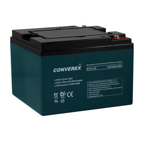 Converex EV 12V 35 Ah Bakımsız Jel Akü