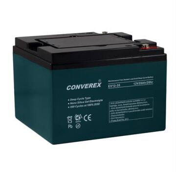 Converex EV 12V 35 Ah Bakımsız Jel Akü