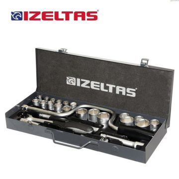 İzeltaş 1113 1/2'' Lokma Takımı Altı Köşe (25 parça, mm)