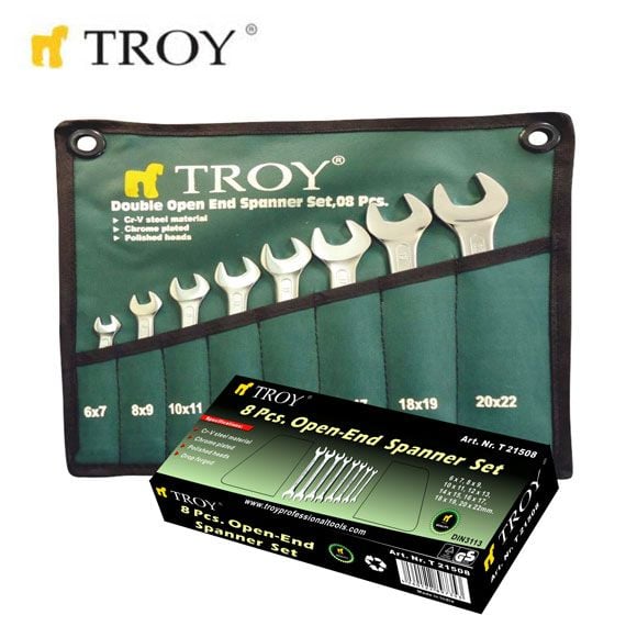 Açık Ağız Anahtar Takımı - (8 parça, 6-22mm)
