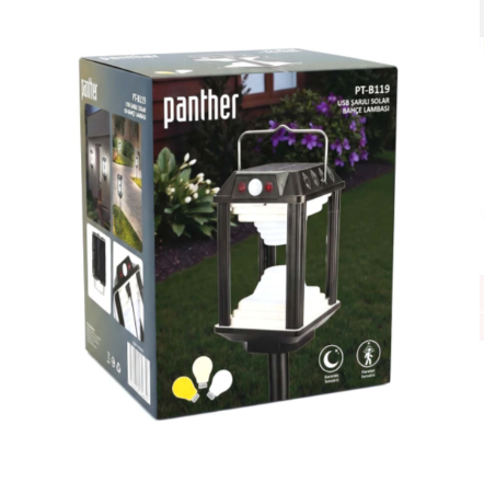 PANTHER PT-B119 SOLAR LED BAHÇE LAMBASI
