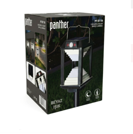 PANTHER PT-B118 SOLAR LED BAHÇE LAMBASI