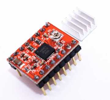 Arduino A4988 1A Kırmızı Step Motor Sürücü (Soğutucu ile)