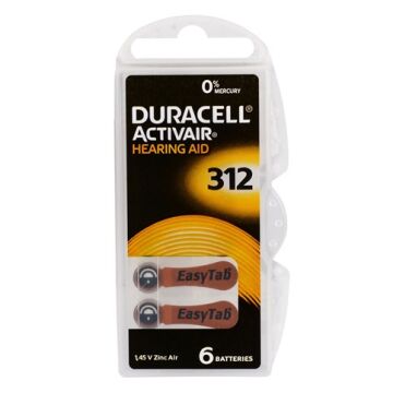 Duracell 312 Kulaklık Pili 6lı Blister