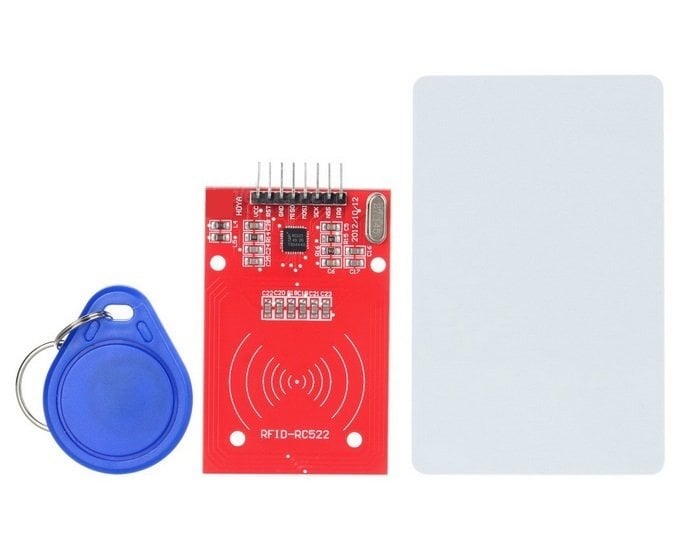 Arduino RC522 RFID NFC Kiti - RC522 RFID NFC Modülü, Kart ve Anahtarlık Kiti (13,56 Mhz)